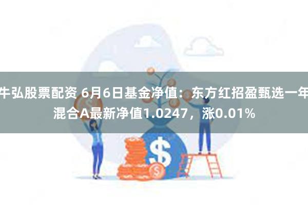 牛弘股票配资 6月6日基金净值：东方红招盈甄选一年混合A最新净值1.0247，涨0.01%