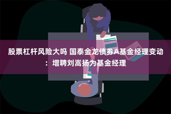 股票杠杆风险大吗 国泰金龙债券A基金经理变动：增聘刘嵩扬为基金经理