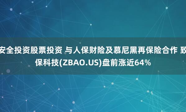 安全投资股票投资 与人保财险及慕尼黑再保险合作 致保科技(ZBAO.US)盘前涨近64%