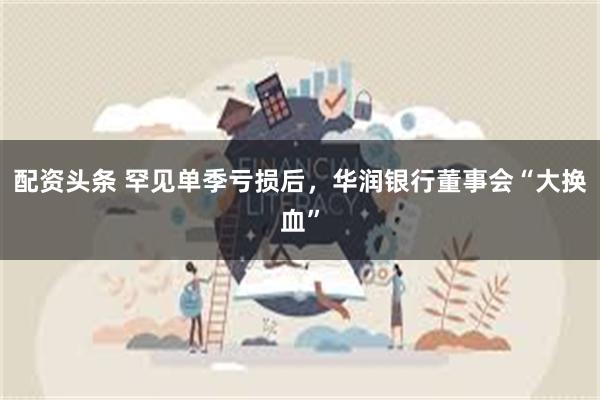 配资头条 罕见单季亏损后，华润银行董事会“大换血”